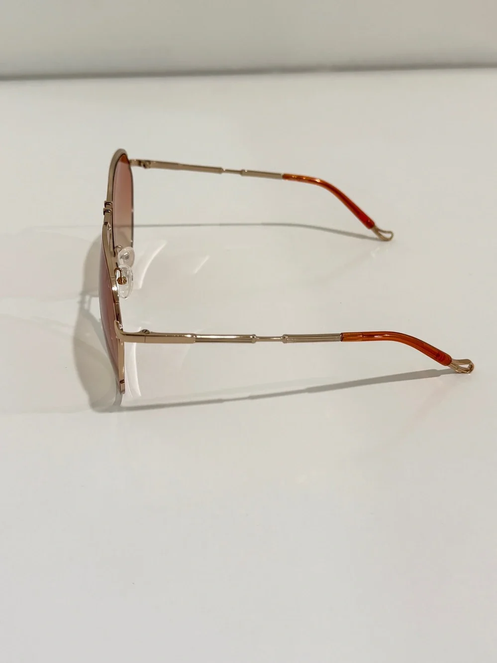 NWT Matthew Williamson x Linda Farrow Holly Aviator Sunglasses Gold MW254 C3